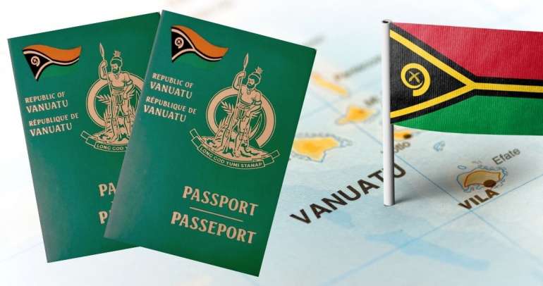 Vanuatu passports and national flag